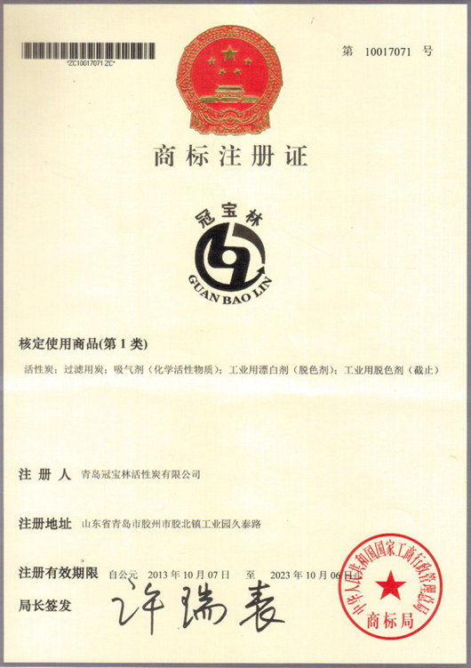 Trademark Registration Certificate